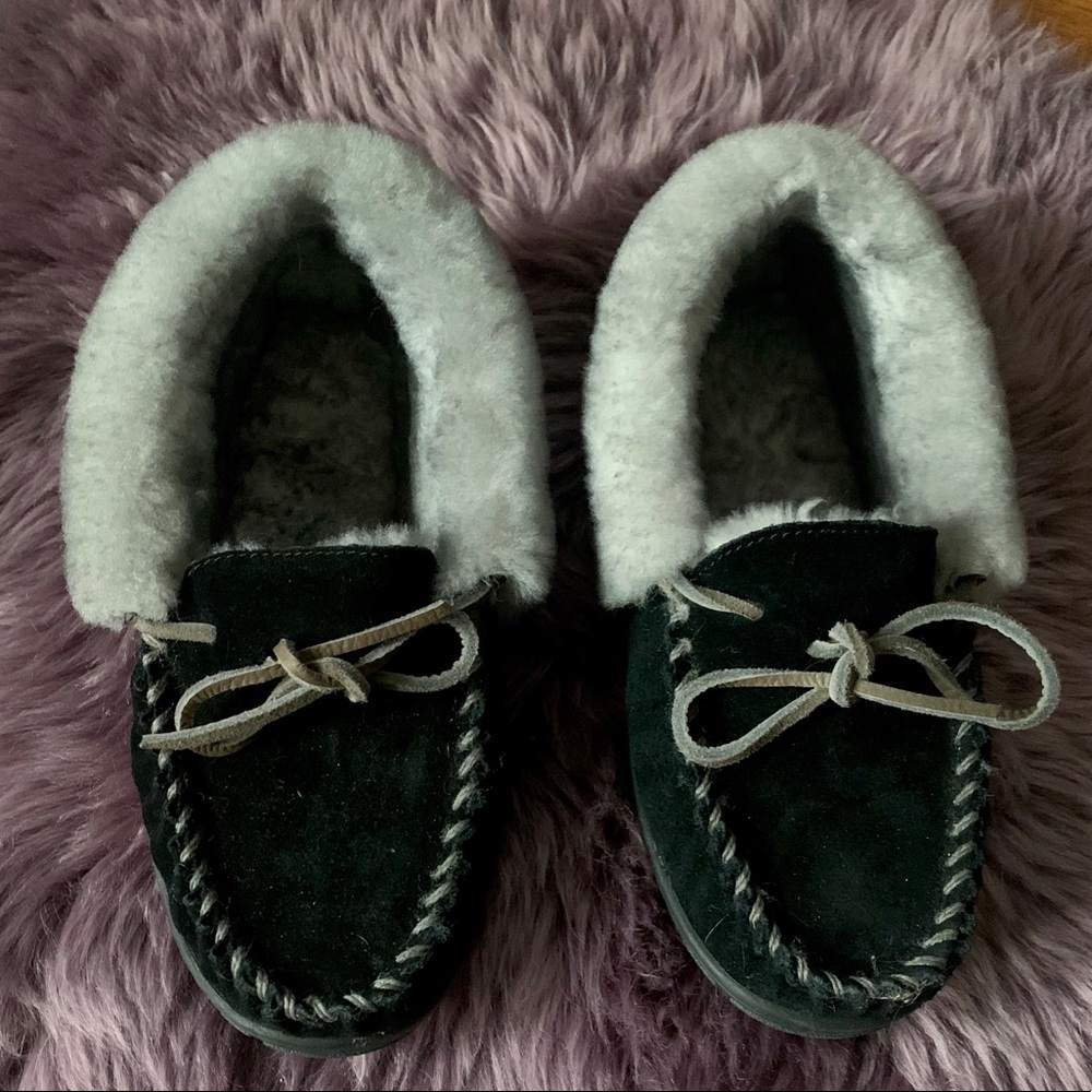 L.L.Bean Black & Gray Moccasins
